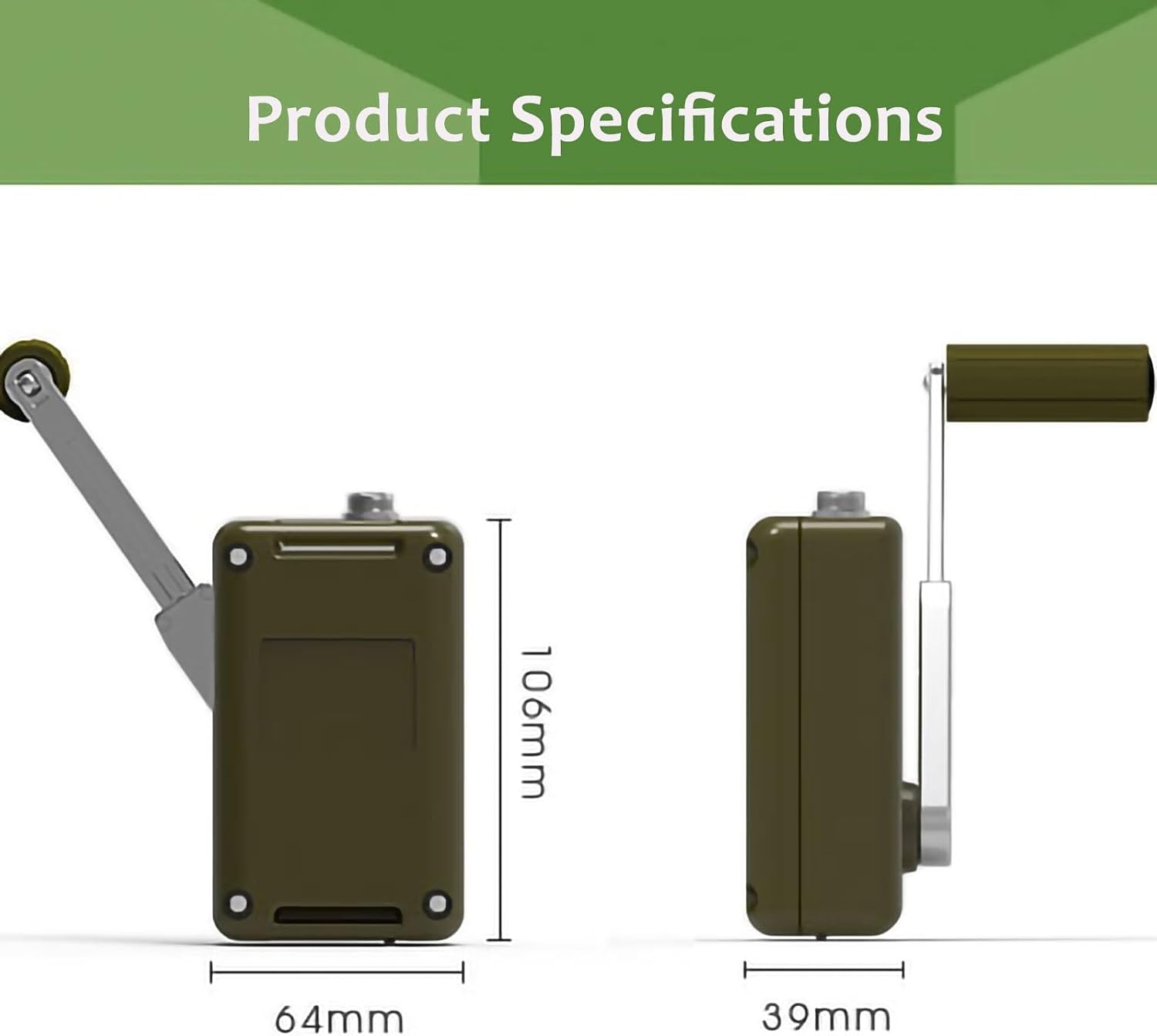 30W Hand-Crank Generator – 5V USB Mobile Phone, 12V Satellite Phone, 15V/24V Battery Charging, Waterproof Aluminum Alloy, Portable Outdoor & Emergency Power For Camping(12v)