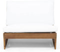 Sherwood Outdoor Club Chair with Cushions - Acacia Wood - Teak/White