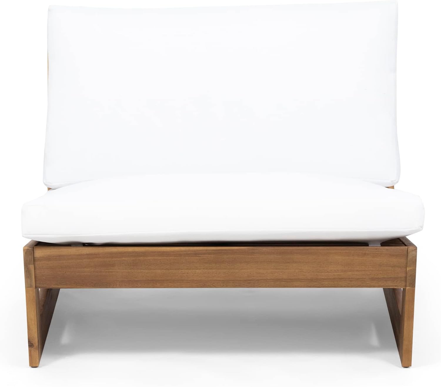 Sherwood Outdoor Club Chair with Cushions - Acacia Wood - Teak/White