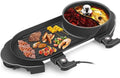 Electric Grill Indoor Electric Grill Indoor Hot Pot Multifunctional, Intelligent Temperature Control, The Pot Can Be Split, 1600W Electric Hot BBQ Pot for Indoor Outdoor Parties