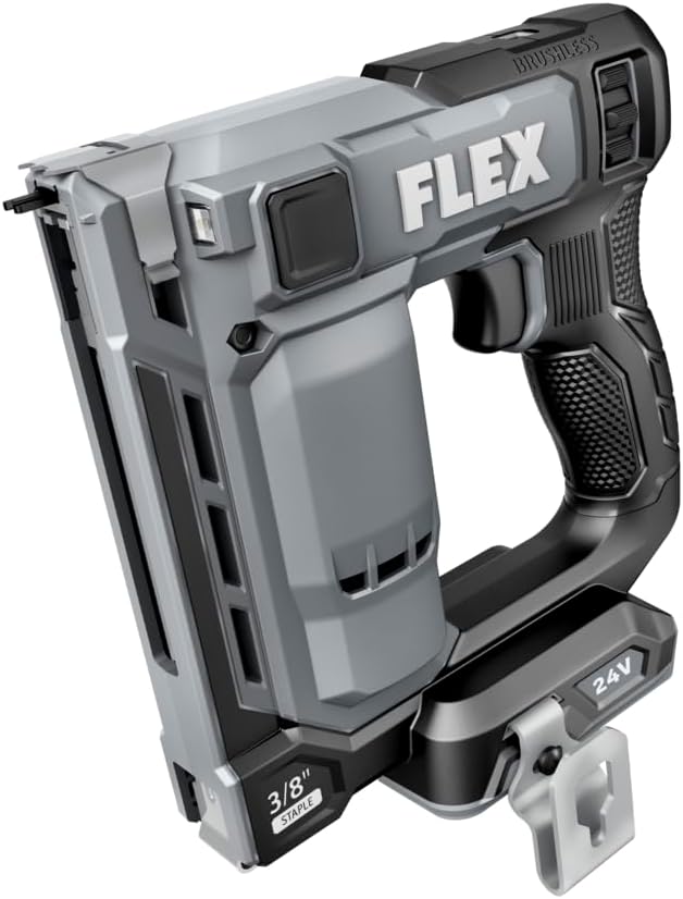 FLEX 24V Brushless Cordless 3/8-inch Crown Stapler Tool Only, Battery and Charger Not Included - FX4521-Z