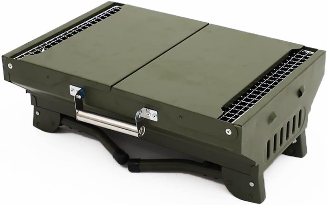 Portable Charcoal Grill Charcoal Barbecue Grill Foldable BBQ Grill Rack Portable Camping BBQ Grill Bracket Barbecue Accessories BBQ Grill for Outdoor