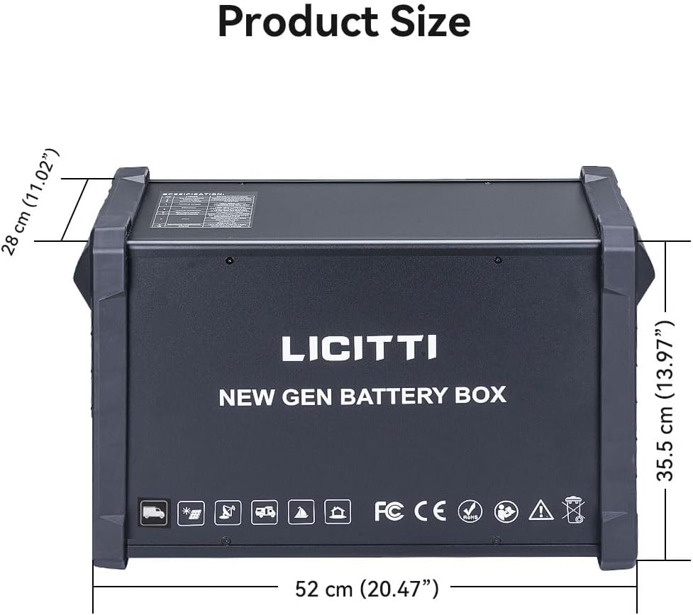 Licitti 2000W AC Aluminum Power Station Hub with Pure Sine Wave Inverter - DIY Portable Energy System for Home, Outdoor & Marine