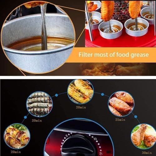 Electric Vertical Rotating BBQ Grill - Smokeless Automatic Rotisserie for Kebabs, Skewers & Roasts, Perfect for Home Parties, Outdoor Cooking (Size: 230mm)