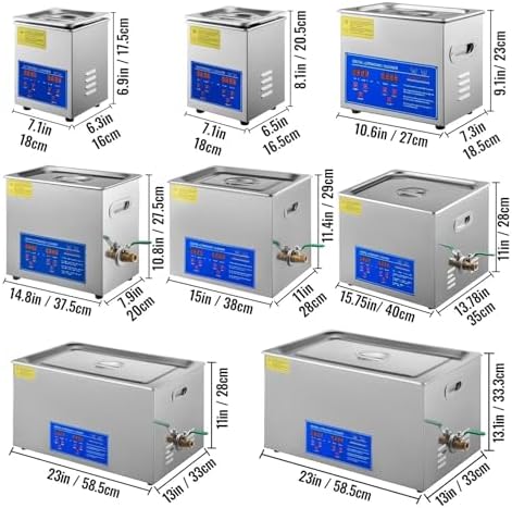 2L Ultrasonic Cleaning Machine - Digital Timer Stainless Steel, Efficient Cleaner for Jewelry, Glasses, Watches & Bathroom Accessories - Professional & Home Use