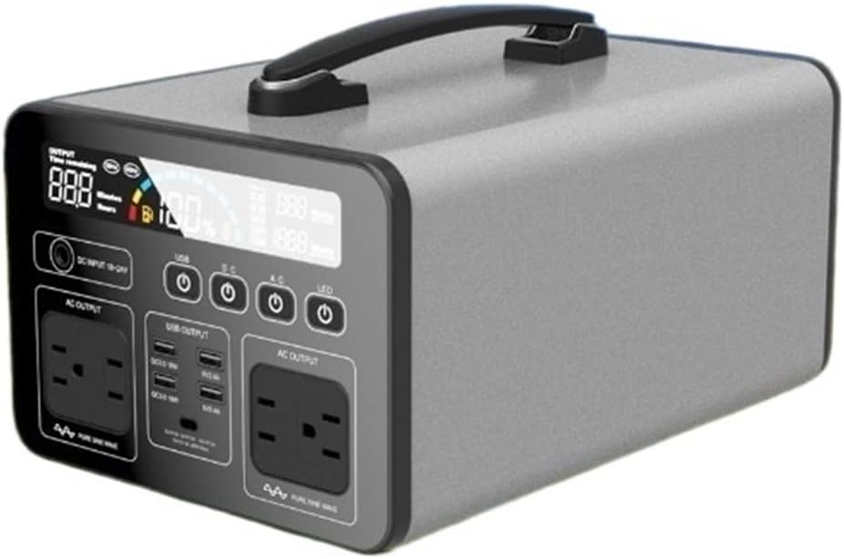 HighPower Charging Bank Portable Station 500W 1000W Solar AC Energy Storage Power Supply Outdoor Camping Outlet (Color : UAW1000)
