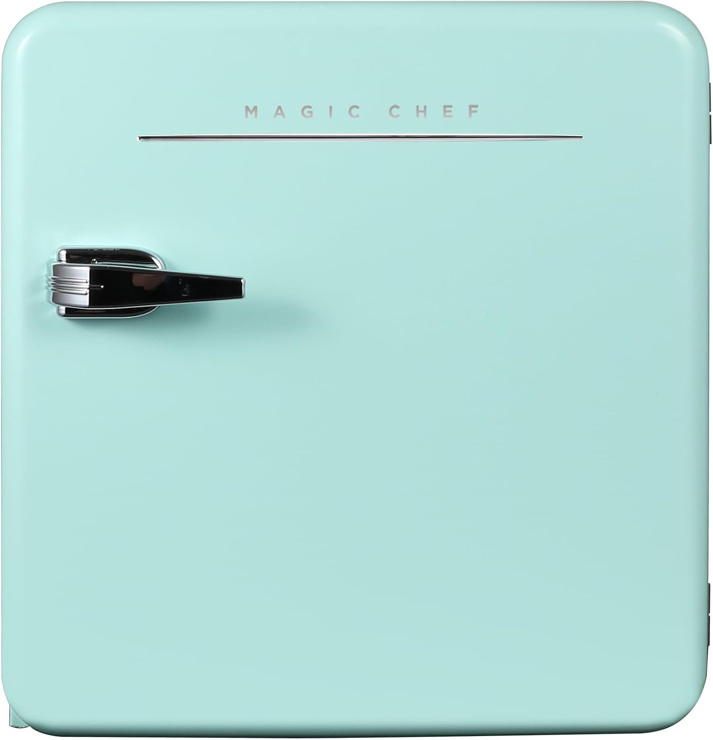 Magic Chef 17.5 in. 1.6 cu.ft. Retro Mini Refrigerator in Mint Green, Without Freezer