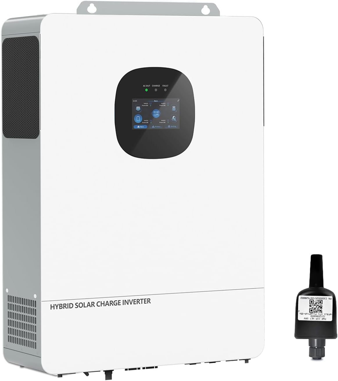 POWLAND 10000W Grid-Tied Hybrid Solar Inverter with WiFi | Battery-Free Design | 48V DC to 120V/240V AC Split Phase | Built-in 250A MPPT | Works with 48V LiFePO4/Lead Acid Batteries, UL1741