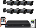 GW Security 8 Channel 12MP NVR Face Recognition/Human/Vehicle Detection 4K 8MP Security Camera System - Eight 8MP 2160P Outdoor Microphone AI Bullet Cameras, Video & Audio Recording, 2TB Hard Drive