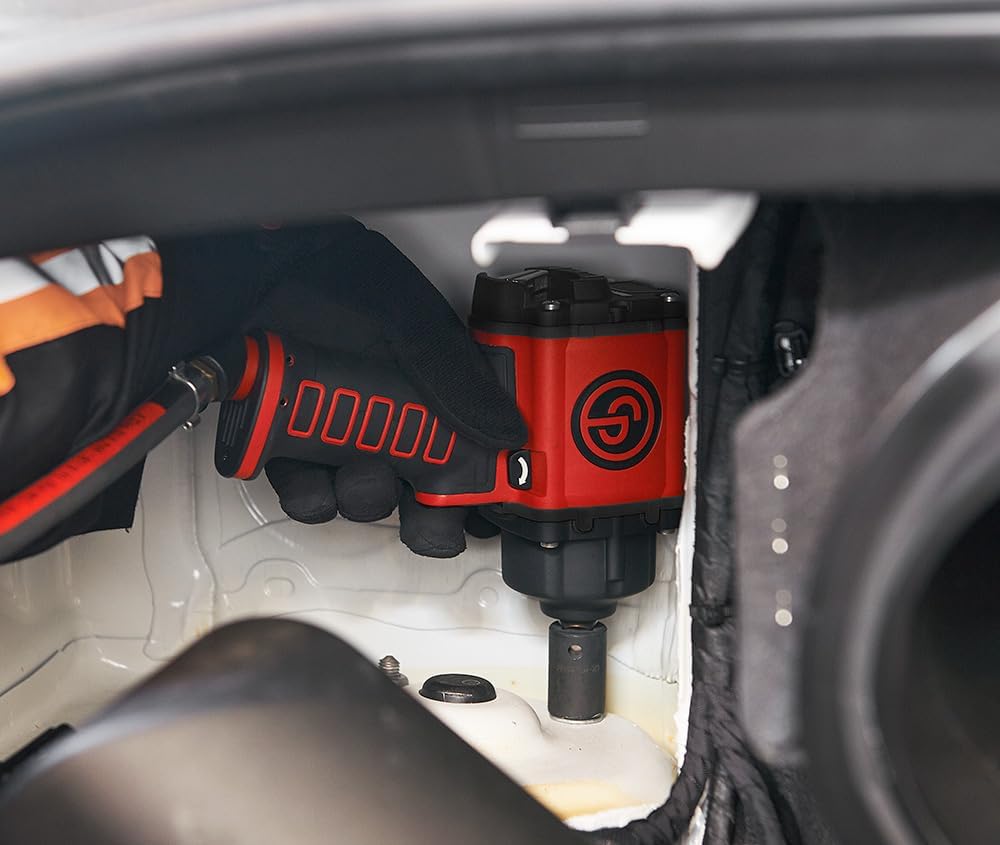 Chicago Pneumatic CP7755 Air Impact Wrench (1/2 Inch), Air Gun Industrial Repair & Assembly Tool, Short Anvil, Air Flex Mini, Pistol Handle, Twin Hammer, Max Torque Output 959 ft. lbf/1300 Nm7700 RPM