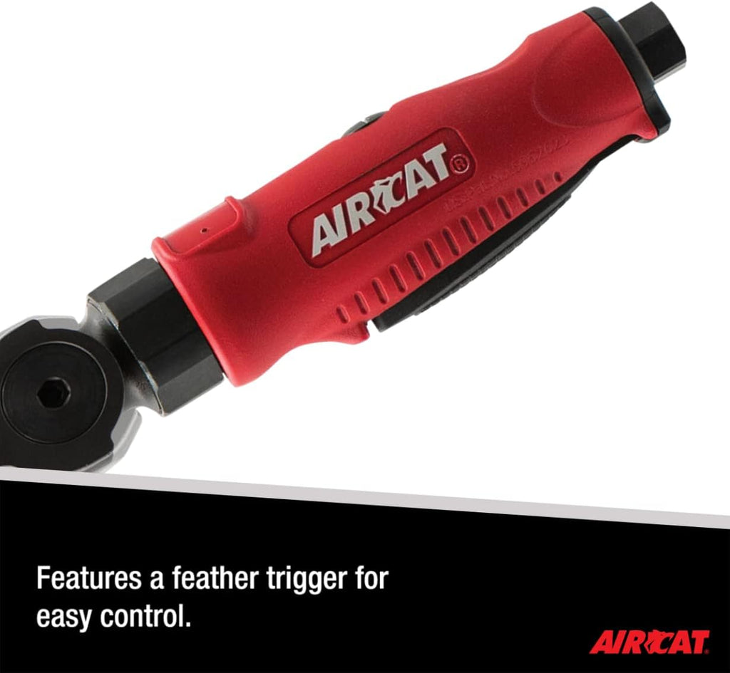 AIRCAT Pneumatic Tools 811: 1/4-Inch Flex Head Ratchet Wrench 240 RPM, 35 ft-lbs Maximum Torque