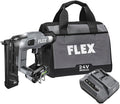 FLEX 24V Brushless 1/4-inch Narrow Crown Stapler Kit with 2.5Ah Lithium Battery and 160W Fast Charger - FX4511-1A