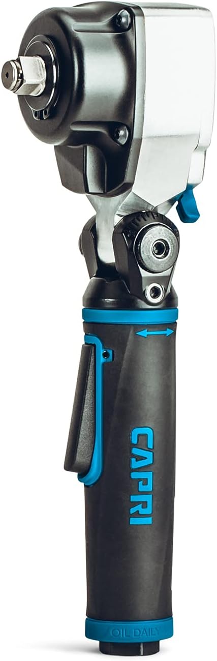 Capri Tools 1/2 in. Flex-Head Air Angle Impact Wrench, 400 ft. lbs.