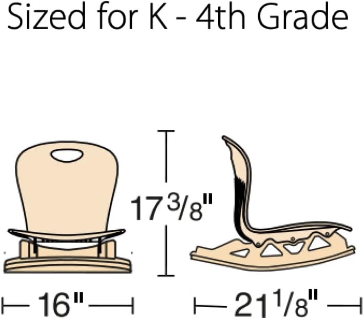 Virco ZFLROCK15 Floor Rocker Chair (1 Chair) ZUMA Series 15' Shell for Students Kindergarten - 2nd Grade, Comfortable Rocking Seating Option for Schools and Classrooms - Cobalt Blue