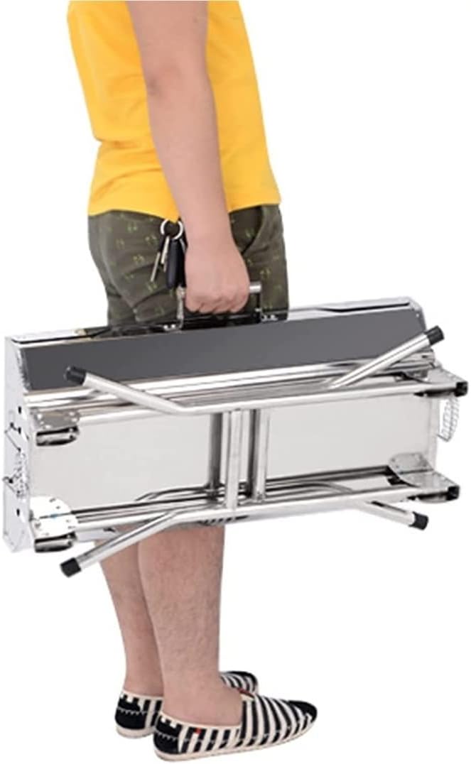 Portable Charcoal Grill Folding Charcoal Grill Portable Charcoal Grill Stainless Steel for Outdoor Camping Travel Park Beach BBQ Grill for Outdoor