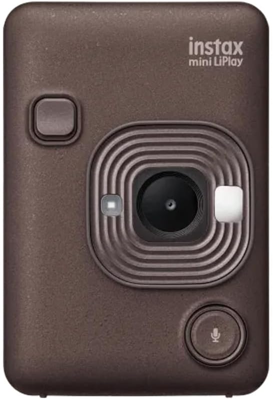 Fujifilm Instax Mini LiPlay Hybrid Instant Camera with 20 Instant Films and Photo Album. Plus Stickers. Bonus Quality Photo Microfiber Cloth (Deep Bronze)