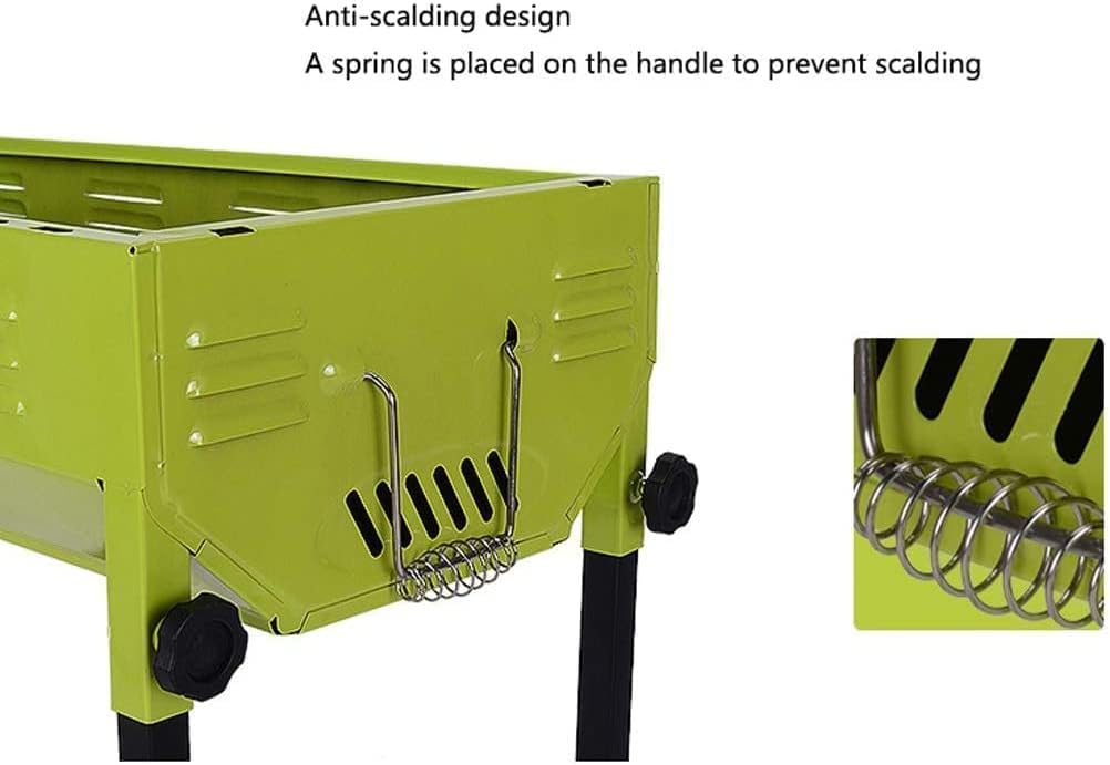 IRYZE Portable Charcoal Grill Barbecue Grill with Storage Basket Foldable Charcoal BBQ Grill Set Stainless Steel Grill for Outdoor Cooking BBQ Grill for Outdoor