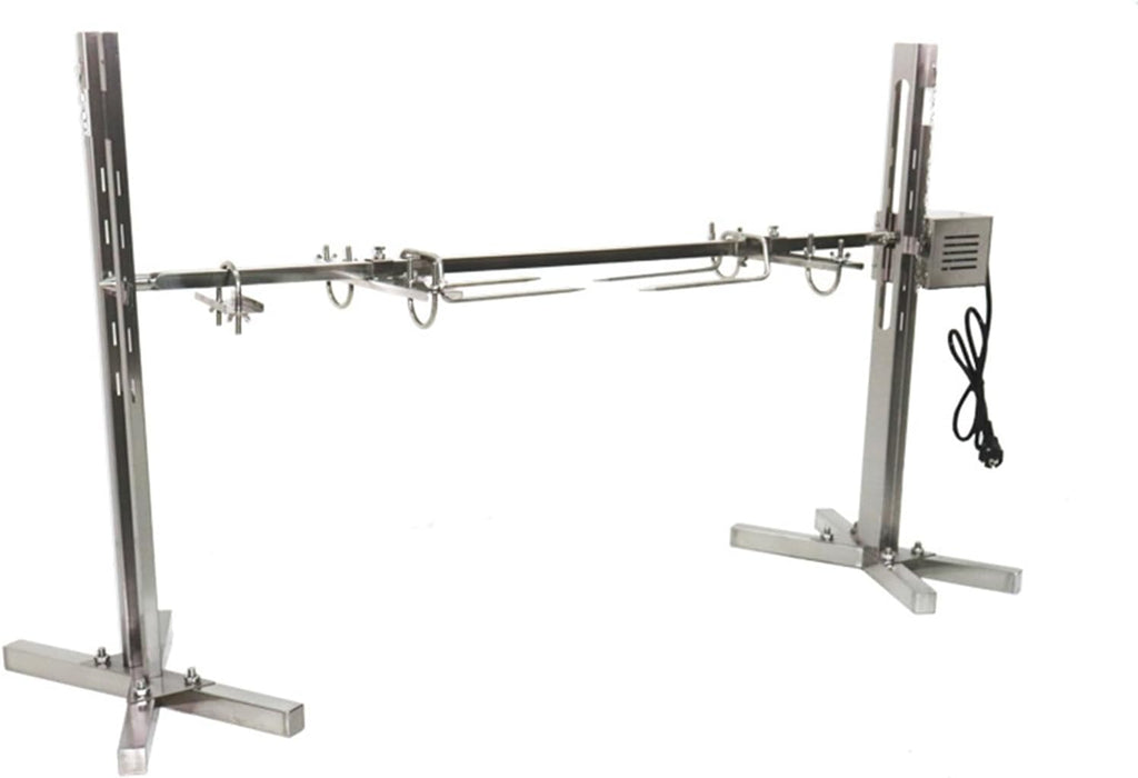 51'' BBQ Grill Kit,25W Rotatable Motor BBQ Rotisserie Kit,Height Adjustable,Load Capacity 88 lbs,Suitable for Outdoor Party Campfire Barbecue