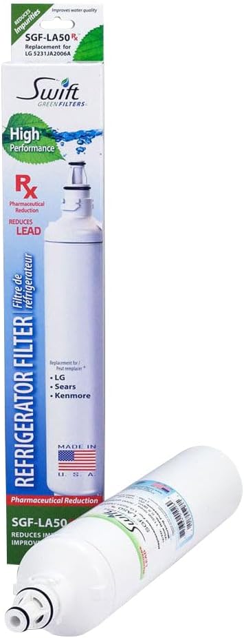 Swift Green Filters SGF-LA50 Rx Compatible Refrigerator Water Filter for LT600P, 5231JA2006A, 46-9990, EFF-6003A, EFF-6004A, Made in USA (6 Pack)