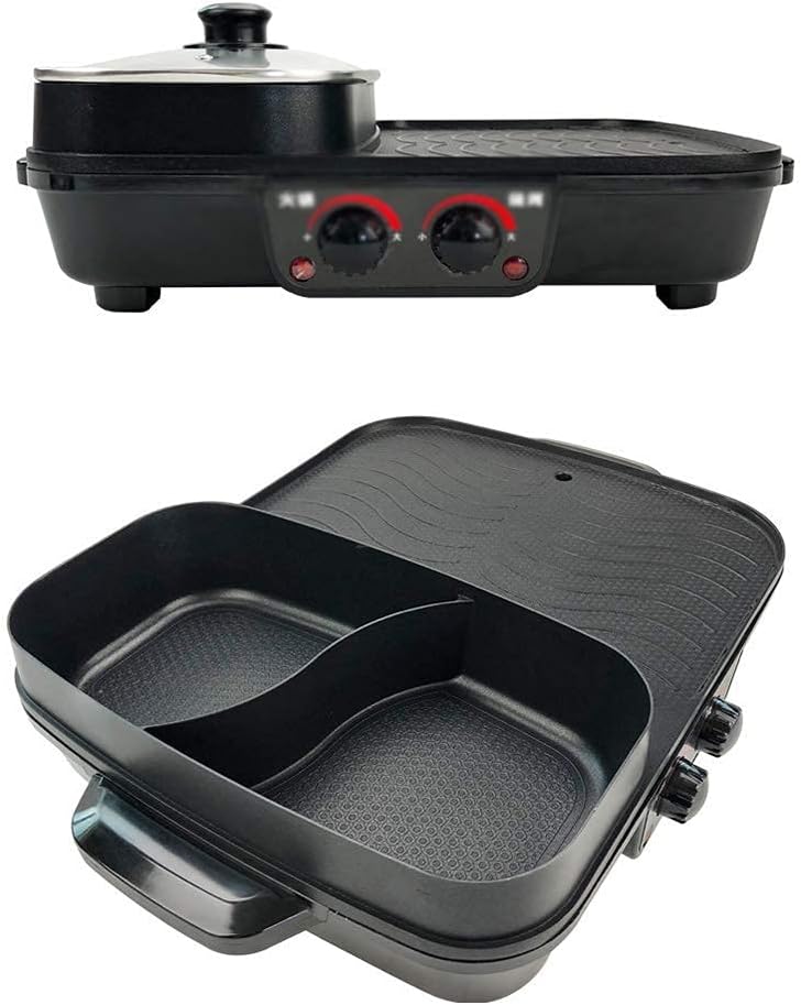 Barbecue Grill Multifunction grill Smokeless Indoor Table Electric Grill Korean Style Barbecue Non-Stick Griddle Plate 1500W