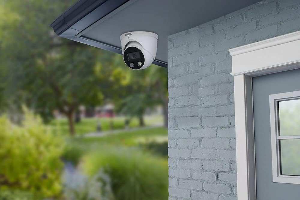 Lorex Fusion 4K Security Camera System with 2TB NVR - 8 Channel PoE Wired Home Security System with 4 IP Metal Dome Cameras - Color Night Vision, Long-Range IR, Listen-in Audio, Weatherproof