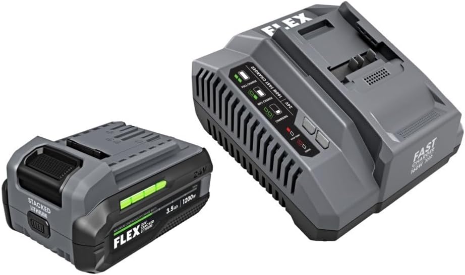 FLEX 24V Stacked Lithium-Ion Starter Kit with 3.5Ah Stacked Lithium Battery and 160W Fast Charger - FX0411-1F