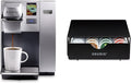 Keurig K155 Office Pro Single Cup Commercial K-Cup Pod Coffee Maker, Silver & Slim Non-Rolling Storage Drawer, Coffee Pod Storage, Holds up to 24 K-Cup Pods, Black