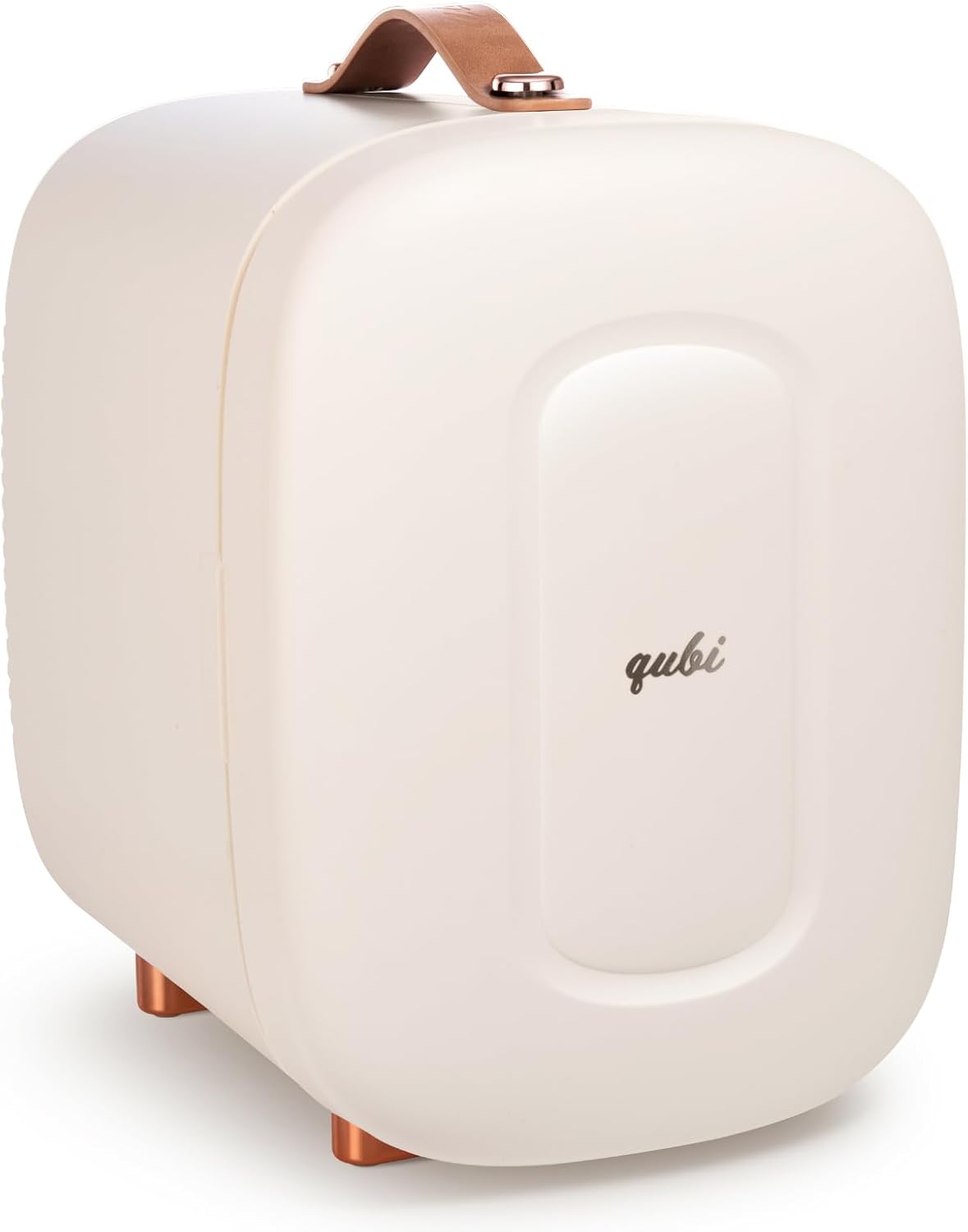 QUBI Mini Fridge, Professional Skincare Fridge, Mini Cosmetics Makeup Fridge, Compact Fridge 5 Liter (Cream White)