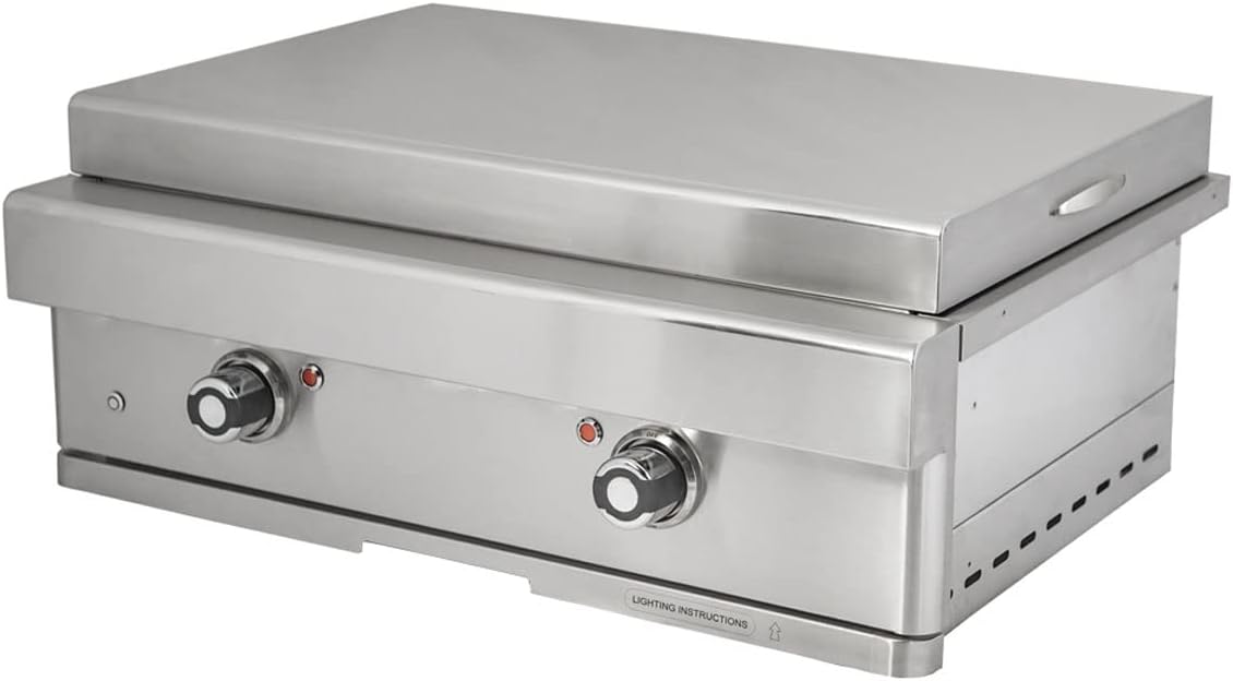 Turbo 32-inch 2-Burner Built-In Stainless Steel Teppanyaki Grill - Natural Gas
