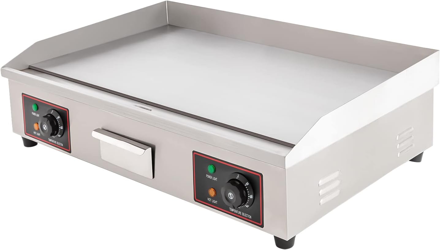 29'' Electric Countertop Griddle 3000W Commercial Electric Griddle Countertop Flat Top Grill BBQ Teppanyaki Cooking Griddle Pancake Maker, 29'' x 16'' Cooking Pan