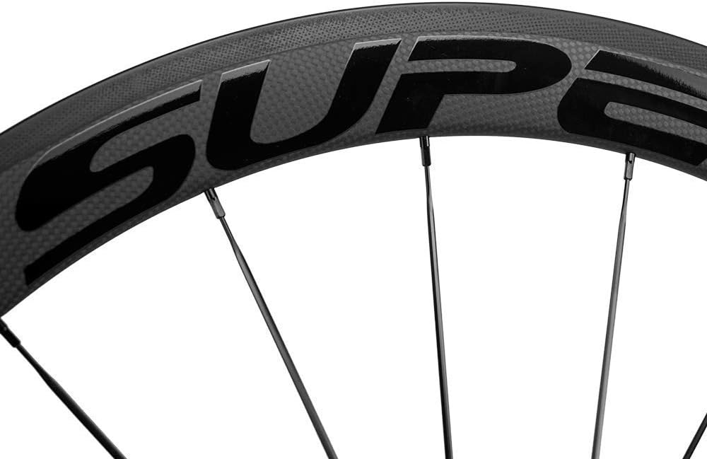 Superteam 50mm Clincher Wheelset 700c 23mm Width Cycling Racing Road Carbon Wheel Decal