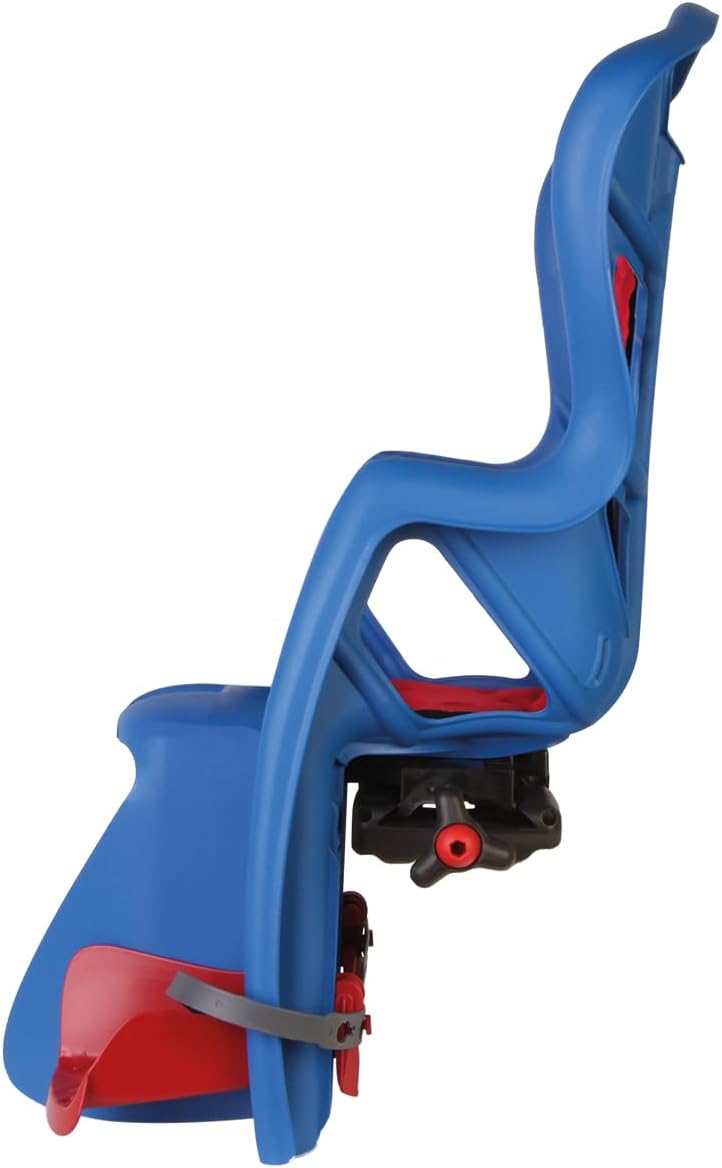 Bellelli Pepe Rear Rack Mount Child Bike Seat - Made in Italy, Comfortable Padded Carrier for Kids Up to 48.5 lbs with Adjustable Safety Harness & Secure Clamp