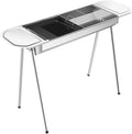 IRYZE Portable Charcoal Grill Portable Stainless Steel Grill Outdoor Folding BBQ Barbecue Charcoal Grill Tool Kits for Cooking Picnic BBQ Grill for Outdoor
