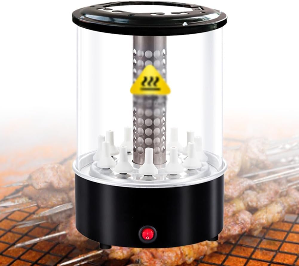 Vertical Barbecue Stove, Automatic Rotating Kebab Machine, Portable Electric Barbecue Grill, Included Oil Pan, Home Outdoor Travel Hiking Camping Convenient Barbecue