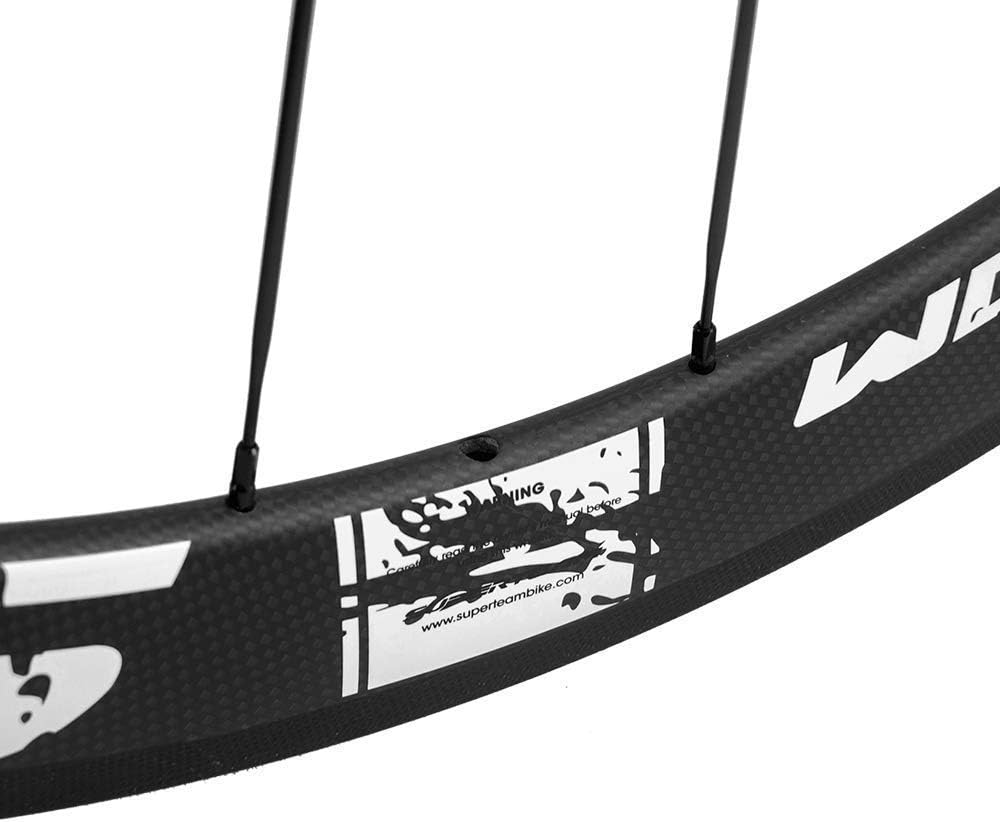 Superteam 50mm Clincher Wheelset 700c 23mm Width Cycling Racing Road Carbon Wheel Decal