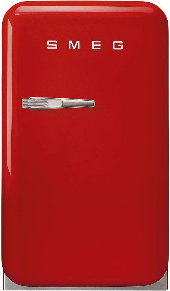 Smeg FAB5 Retro Mini Fridge – 50s Style Compact Small Refrigerator, 1.2 cu ft, Automatic Defrost, LED Lighting, Adjustable Shelves– Made in Italy – Perfect for Home, Dorm, Office, Hotel -Red