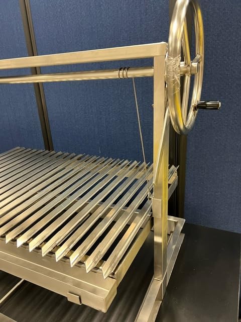 Santa Maria Grill Built in BBQ Cooking Grill -Argentine Barbecue V grate adjustable height