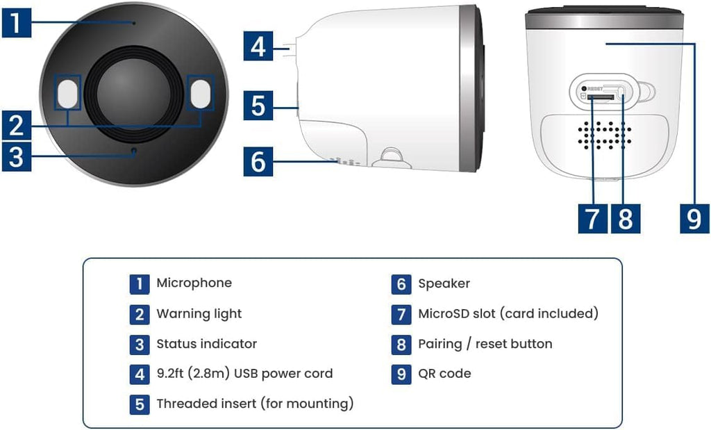Lorex 2K Indoor/Outdoor Spotlight Camera | No Monthly Fees | 32GB MicroSD Included | Color Night Vision | 2-Way Talk | Person, Vehicle, & Animal Detection | IP65 Weatherproof | White