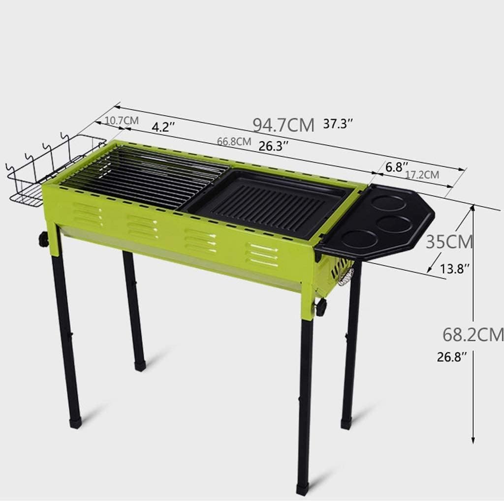 IRYZE Portable Charcoal Grill Barbecue Grill with Storage Basket Foldable Charcoal BBQ Grill Set Stainless Steel Grill for Outdoor Cooking BBQ Grill for Outdoor