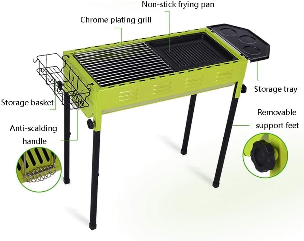 Portable Charcoal Grill BBQ Stove Charcoal Grill BBQ Outdoor Picnic Camping Patio Cooking Outdoor Portable Barbecue Grill BBQ Grill for Outdoor