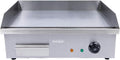 Commercial Electric Griddle 110V 3000W Electric Flat Top Griddle Non-Stick Teppanyaki Grill, 22'' x 14'' Cooking Plate, Stainless Steel Restaurant Electric Countertop Griddle Tabletop Grill