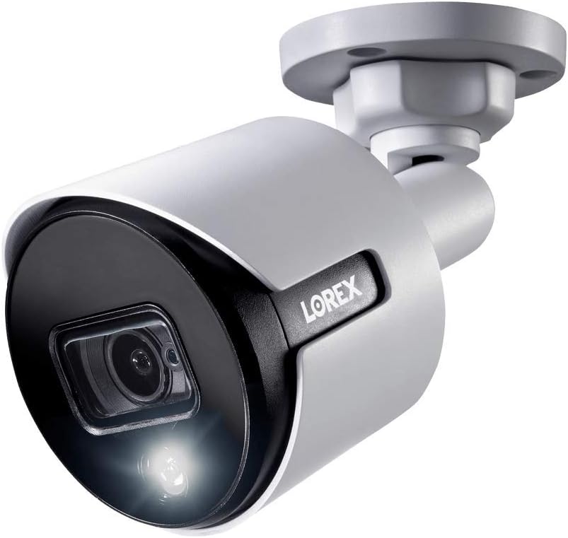 Lorex 4K Security Camera System, Ultra HD Indoor/Outdoor Wired Bullet Cameras with Motion Detection Surveillance, Active Deterrence and Smart Home Compatibility, 2TB 8 Channel DVR, 4 Cameras
