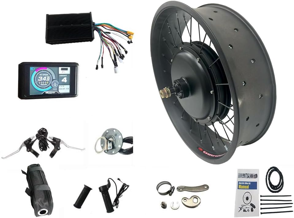 Programmable!color Display , Fat Electric Bike Kit 60V/72V 2000W Electric Fat tire Snow Bike Rear Wheel Hub Motor Kit with Sabvoton 45A sine wave controller , TFT UCK1 Color Display ,7-speed flywheel and torque arm