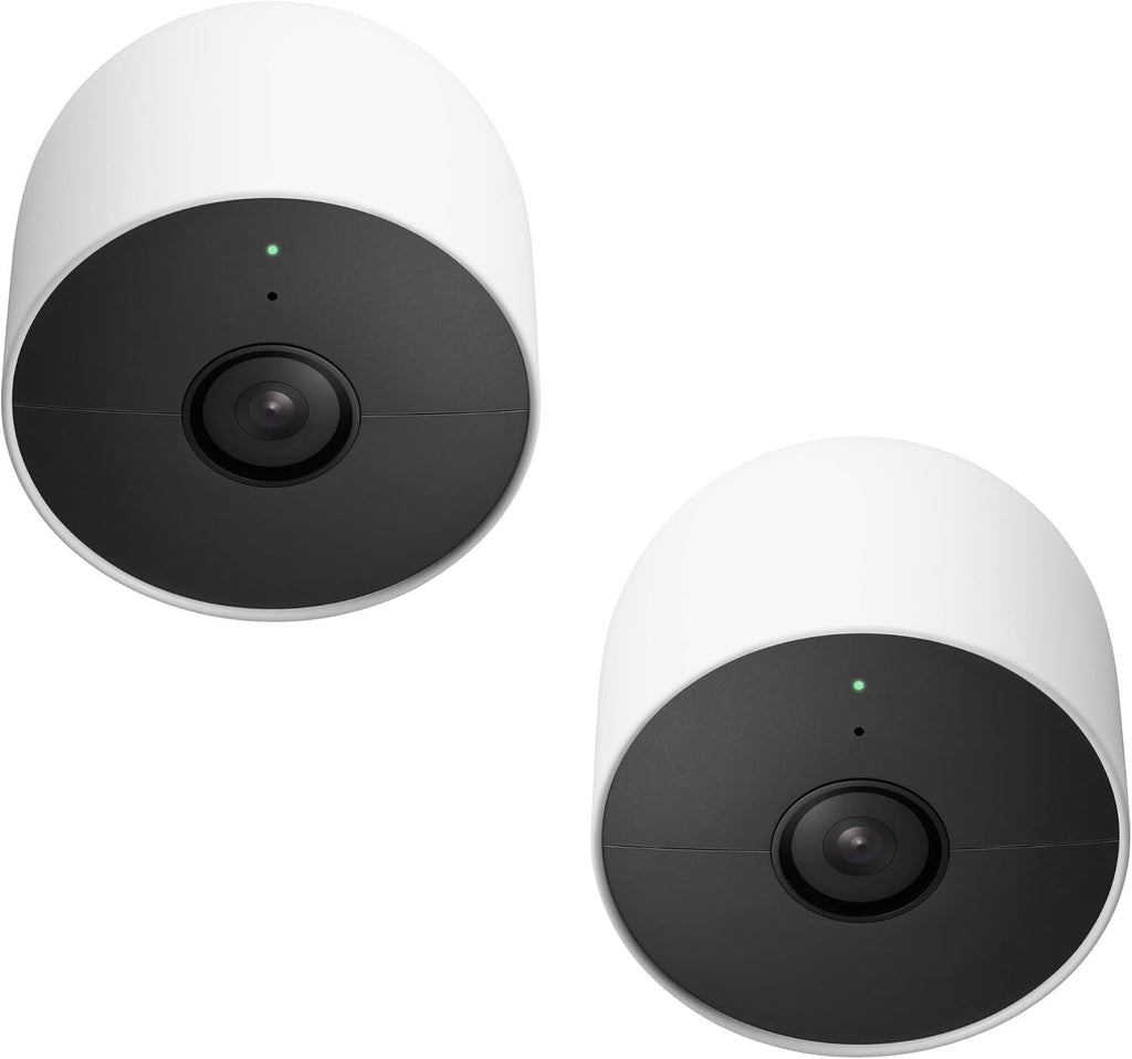 Google Nest Cam Outdoor or Indoor, Battery Wireless Camera - 2nd Gen (Two Cameras - Wire Free)