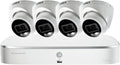 Lorex 4K Security Camera System, Ultra HD IP Indoor/Outdoor Wired POE Metal Dome Cameras and Smart Motion Detection, Active Deterrence Video Surveillance, 2TB 8 Channel NVR, 4 Cameras