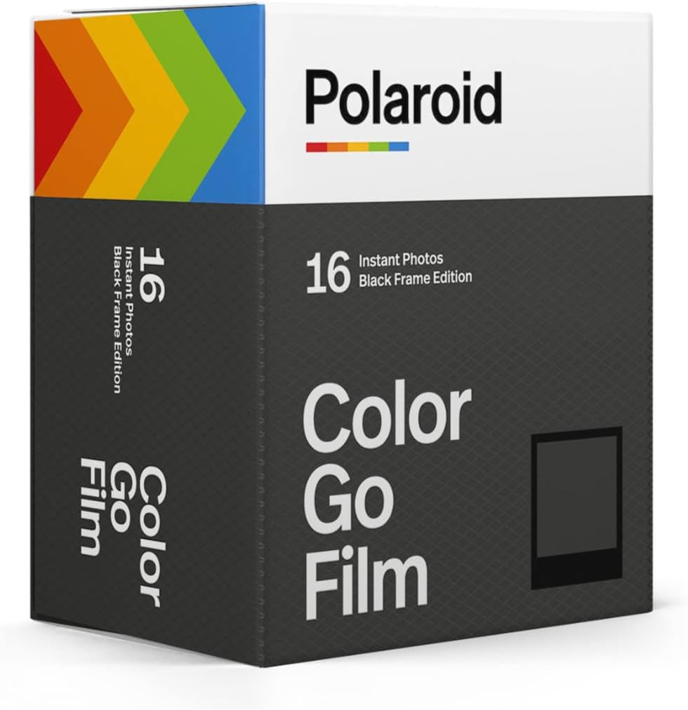 Polaroid Go Color Film Double Pack (Black Frame Edition, 5-Pack) with Storage Box Bundle (6 Items)