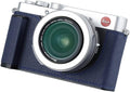 Camera Half Case for Leica D-LUX7,Vintage Metal Genuine Leather Instant Camera Protective Cases Stylish Portable Shockproof (BlueL)