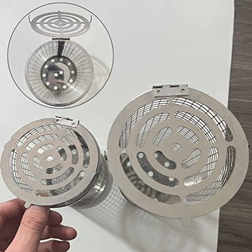 Grill Baskets, Rotating BBQ Basket, Heavy Duty Stainless Steel Rolling Grilling Nets, Barbecue Grill Baskets, Stainless Steel BBQ Rolling Basket for Camping or Backyard (12inch/31cm)