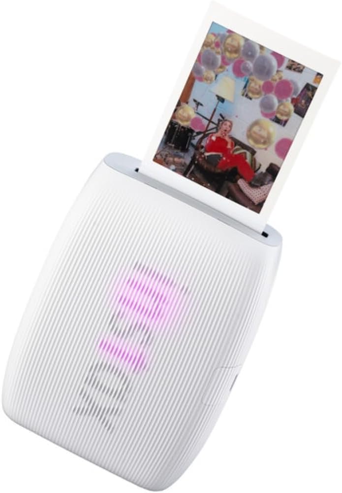 Fujifilm INSTAX Mini Link 3 Smartphone Printer | Clay White Bundled with INSTAX Mini Instant Film | 20 Exposures + Instax Mini Album, Borders, Stickers & Clips + Microfiber Cleaning Cloth (4 Items)