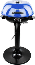 Techwood 1600W Indoor Outdoor Electric Grill, Electric BBQ Grill, Portable Removable Stand Grill, Blue